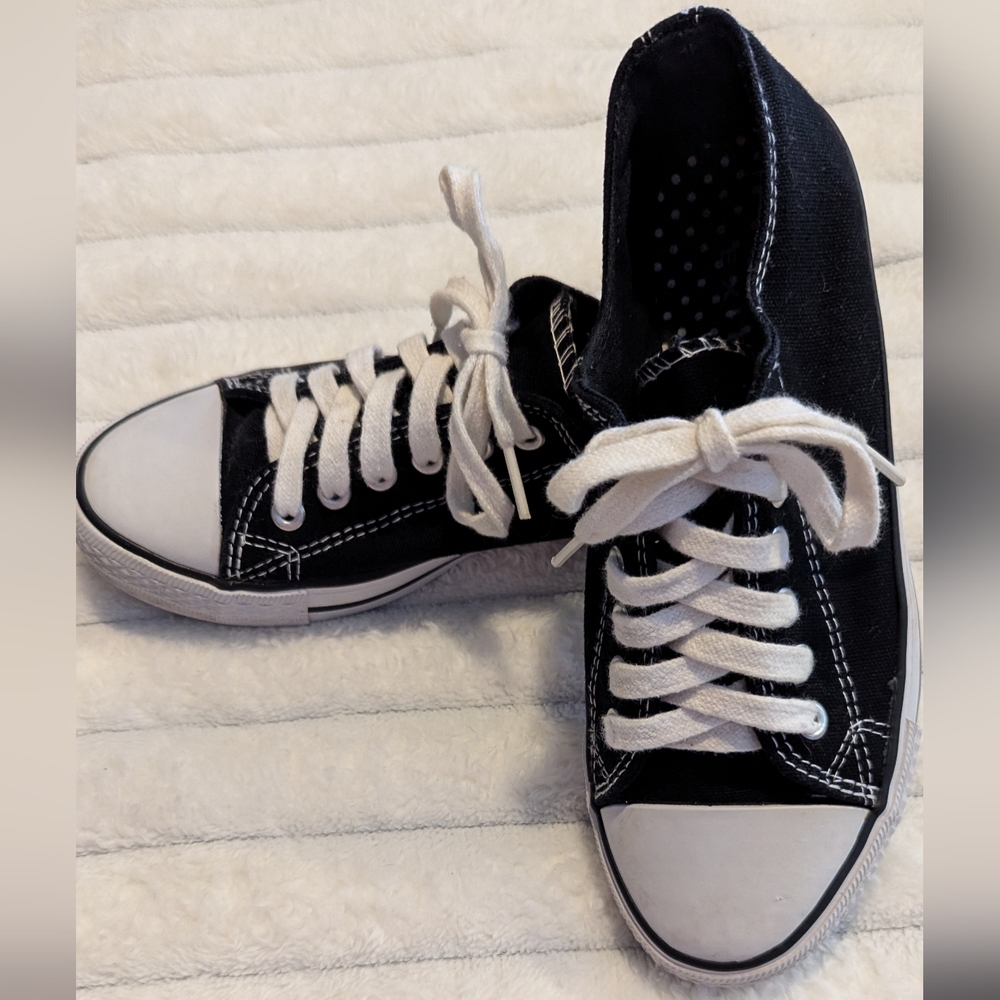 Classic Black & White Sneakers